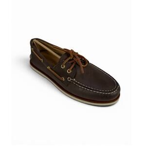 Sperry Gold Cup Authentic Original Boat Shoes Mens Brown Leather 2 Eye Slip On